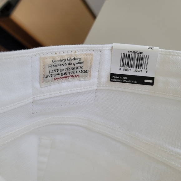 Levi's Plus White Jeans NWT 722 Wedgie Skinny #785 - Picture 8 of 16